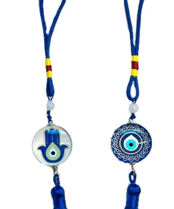 COLGANTE OJO TURCO AZUL FLECOS